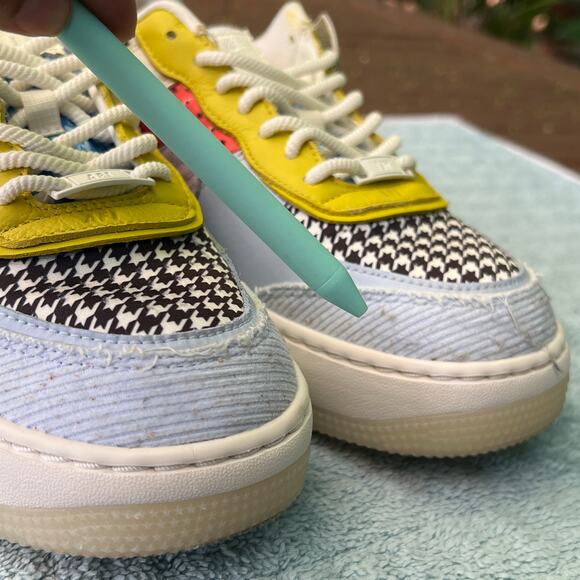 Nike Air Force 1 Shadow DM8076-100 Patchwork Yellow Red Size 9 Women’s - Picture 9 of 11